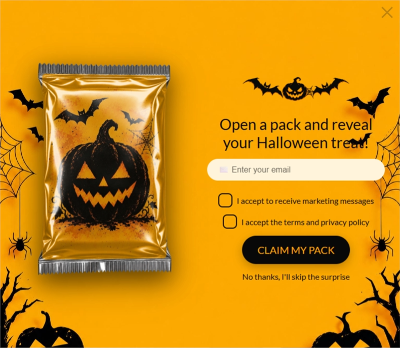 Halloween Pack II, a mystery pack pop-up template