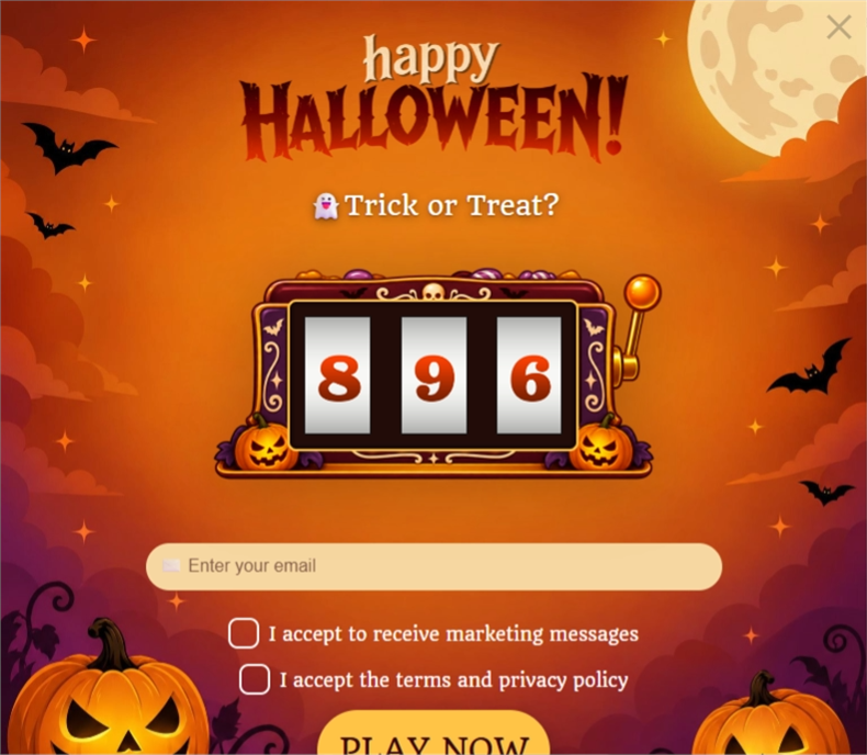 Halloween Skull Celebration, a slot machine pop-up template