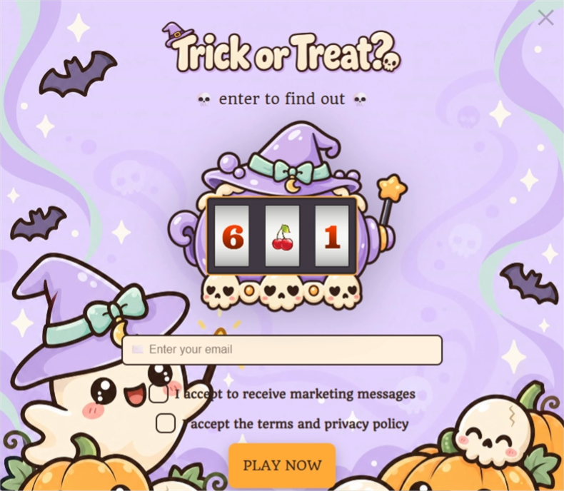 Kawaii Slot, a slot machine pop-up template