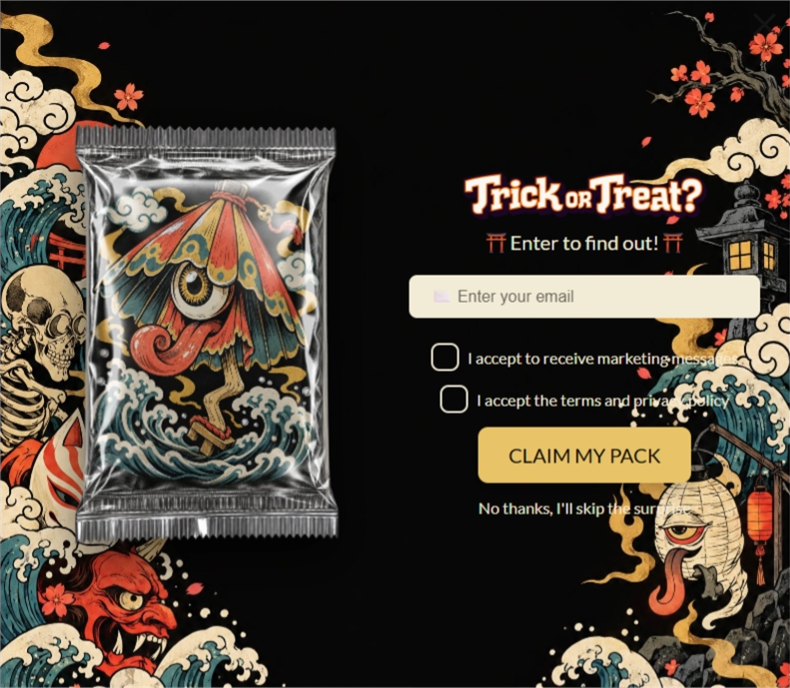 Yōkai Halloween Parade, a mystery pack pop-up template