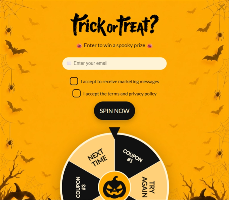 Halloween Shadows, a wonderwheel pop-up template
