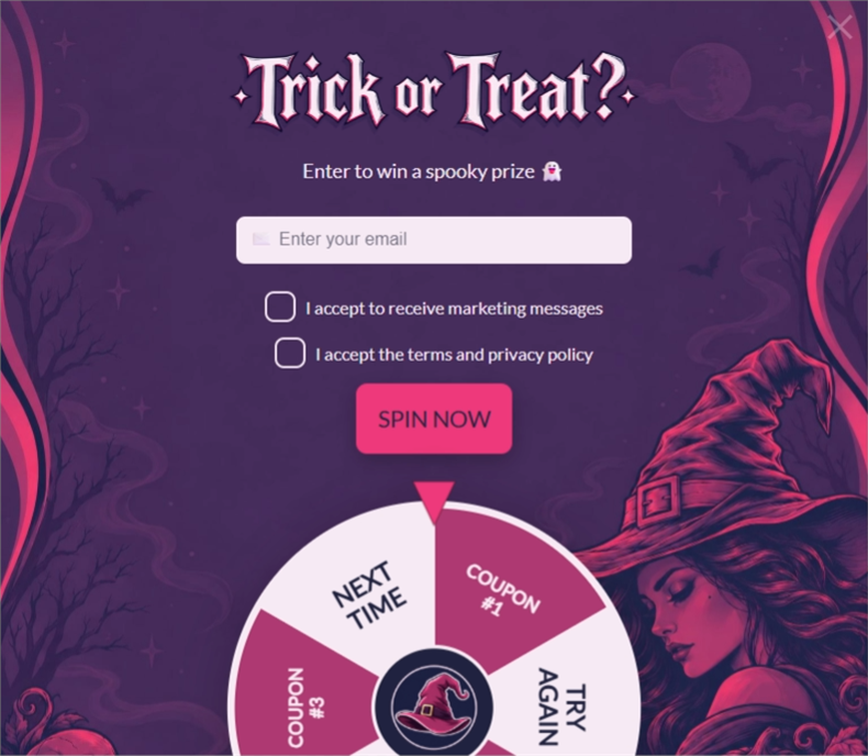 Wicked Wheel • 2, a wonderwheel pop-up template