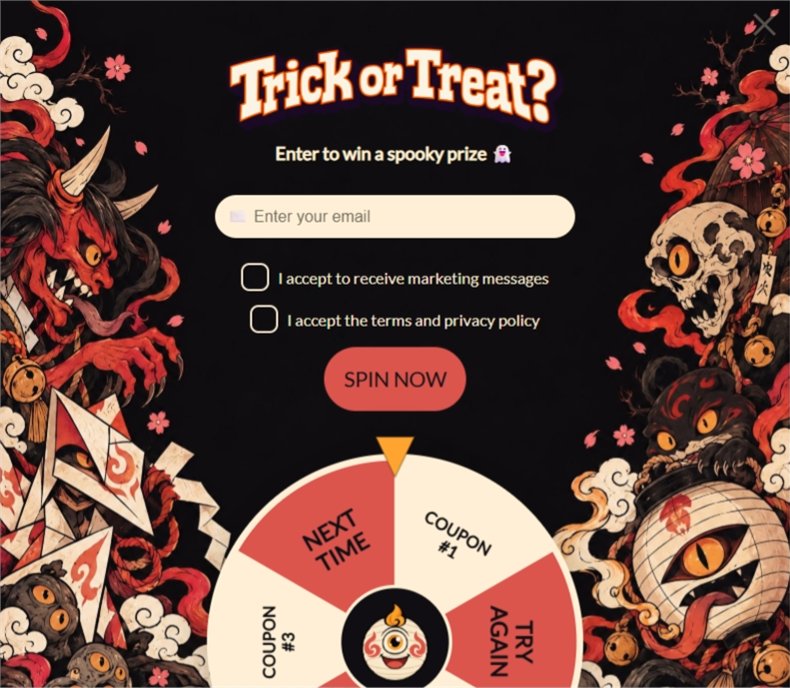Yōkai Halloween Wheel • 2, a wonderwheel pop-up template