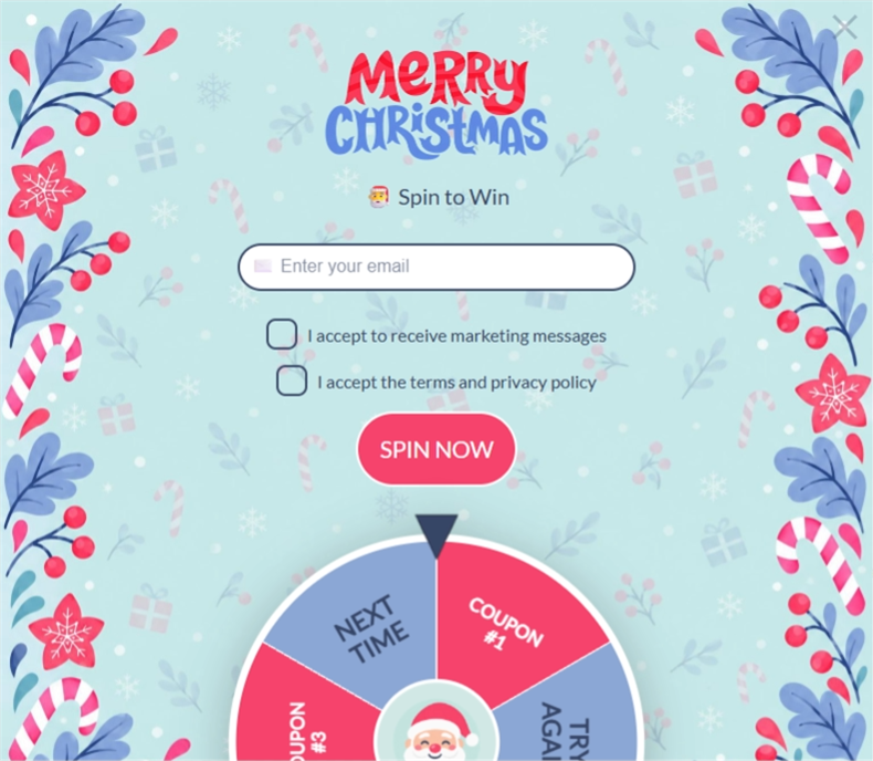 Merry Pastel Christmas, a wonderwheel pop-up template